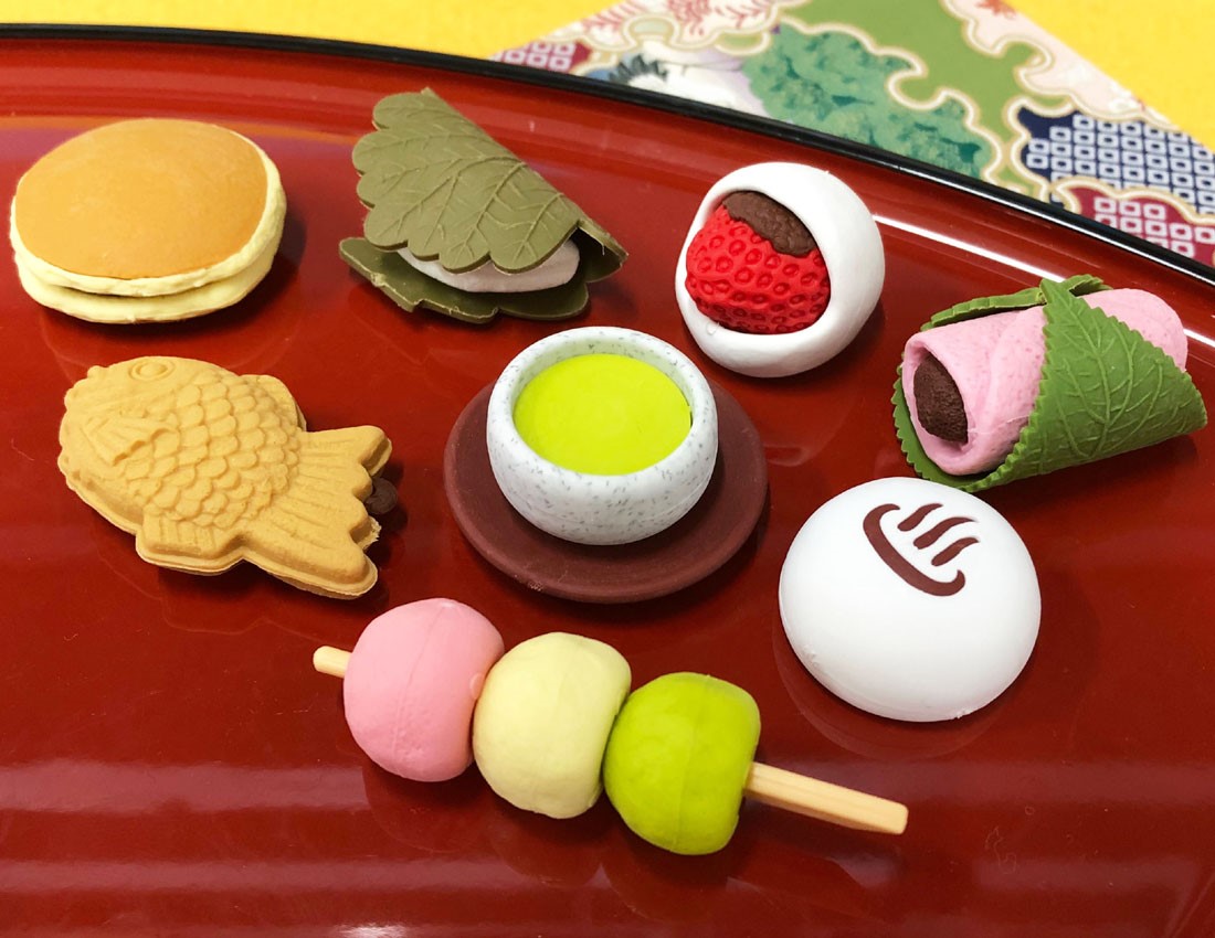 (IWAKO)(ER-WAG001)-made in JAPAN-New Japanese Sweets Erasers(Display Box can be changed)