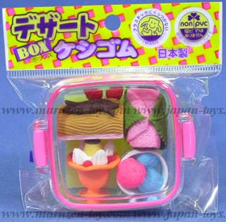 (IWAKO)(ER-981066)-made in JAPAN-Erasers in display box - Dessert(Colors/Designes/Assortments may changed without Notice)